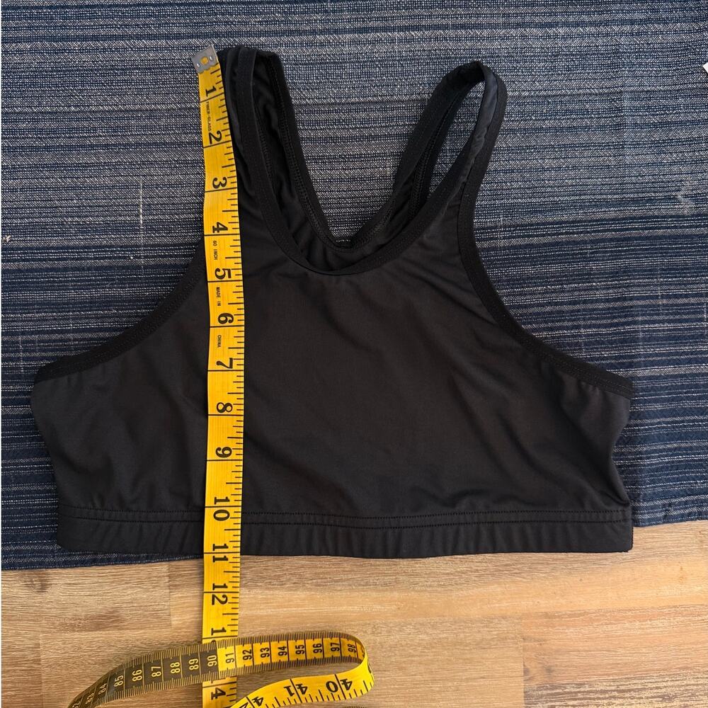 EA7 Emporio Armani Small XS Black Sports Bra Racerback Luxury Off-Duty Model NEW - Picture 5 of 6